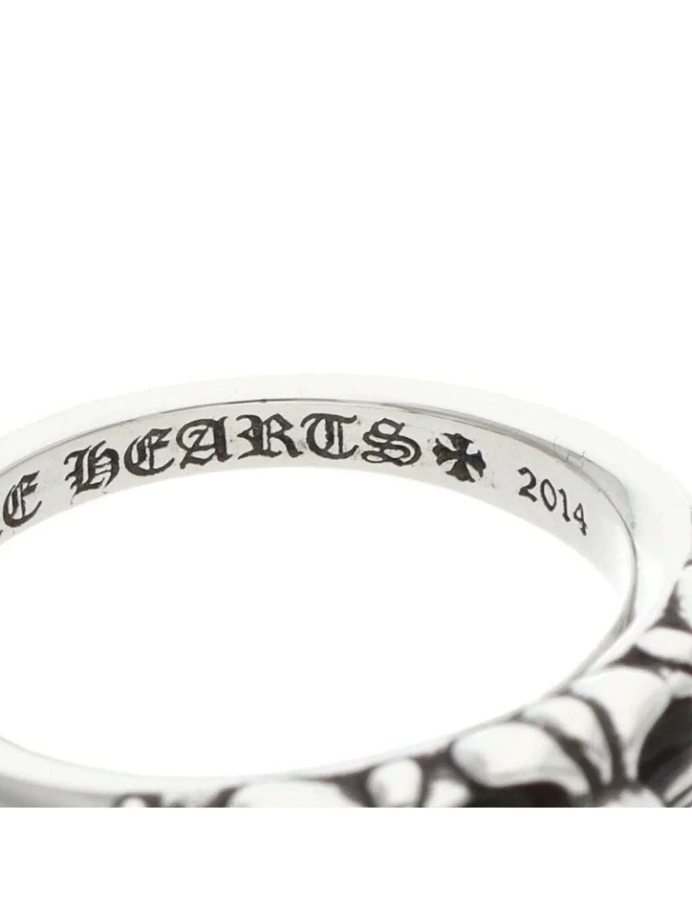 Chrome Hearts Baby Classic Floral Cross Silver Ring